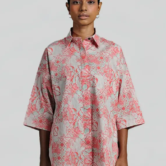 Miranda Top Wau in Hot Coral